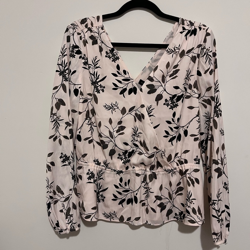 Floral surplus blouse